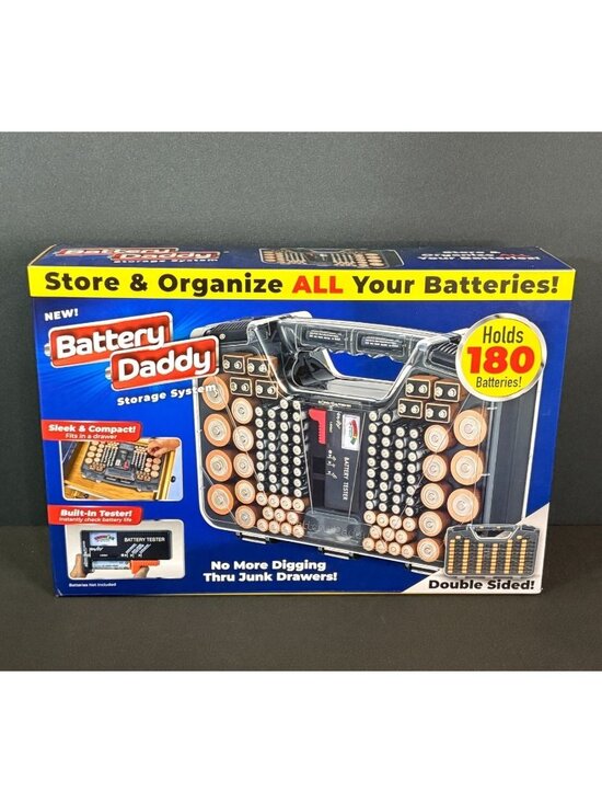 Brand new with box Battery Daddy Other - Battery Daddy Smart Battery Storage Case w/ Tester Holds 180 Batteries NEW Gray